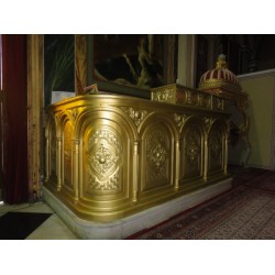 Παγκάρι γωνία σχέδιο  μπαρόκ με τεχνοτροπία χρυσό 