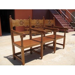 Πολυθρονάκια Ναού σε τριάδες ,δυάδες και μονά από ξύλο οξιά μασίφ 