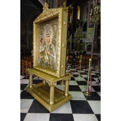 Προσκυνητάρι τοίχου μπαρόκ με κορνίζα και τεχνοτροπία χρυσό 
