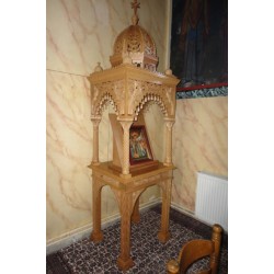 Προσκυνητάρι περιφοράς ξυλόγλυπτο χειροποιήτο 